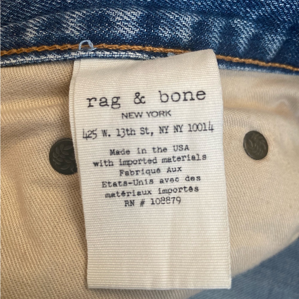 Rag & Bone Jeans Surfer Rep Distressed Boyfriend Shorts SZ 26 - Picture 7 of 7